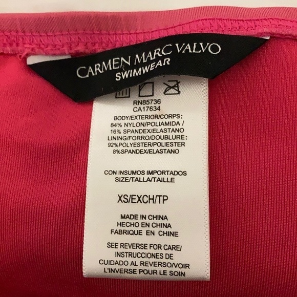 Carmen Marc Valvo 2pc Bandeau Bikini Set XS - Picture 9 of 9